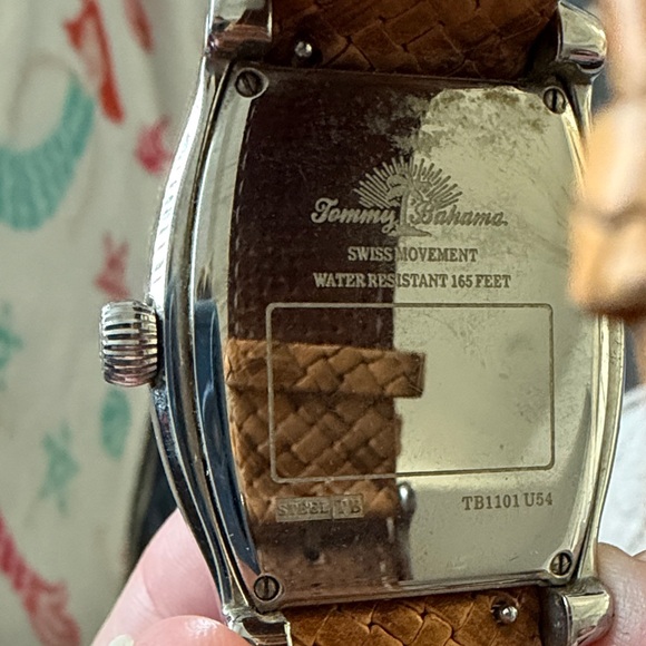 Tommy Bahama Gold Dial Watch with Tan Leather Strap - Picture 2 of 4